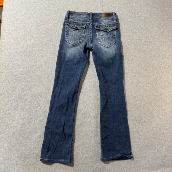 Daytrip Jeans Womens 24 R Blue Bootcut Lynx Solid Washed Mid Rise Medium Wash - Picture 10 of 12